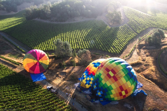 Napa Valley Hot Air Balloons
Napa Valley Vineyards  CA